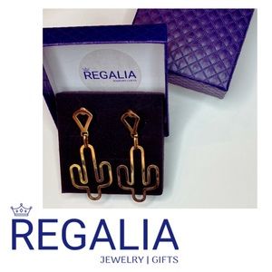 ✨18k Gold Plated Stainless Steel Enduring Cactus Dangling Earrings🌵Gift for her